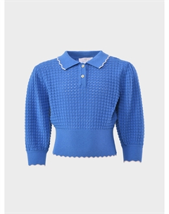 Джемпер с воротником поло, синий C'era una volta