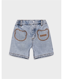 Джинсовые шорты с фигурными карманами Moschino