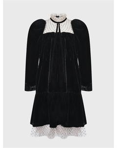 Платье бархатное, подклад в горошек Petite amalie