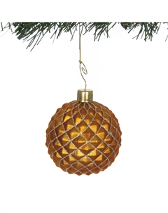 Новогодняя игрушка Шар игольчатый 8 см, 2 вида, золото Goodwill