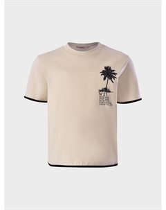 Футболка с принтом и черной окантовкой No21