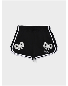 Шорты с логотипом, черные No21