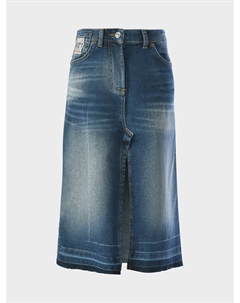 Джинсовая юбка с разрезом No21