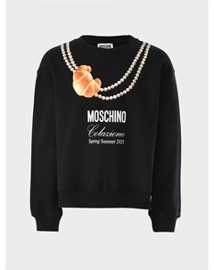 Свитшот черного цвета из хлопка Moschino