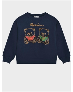 Свитшот с лого прописью, синий Moschino