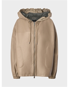 Кожаная куртка с капюшоном Add