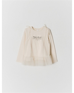 Лонгслив с топом из сетки для девочек Sela