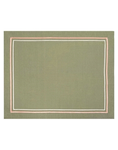 Салфетка сервировочная Классик лён зеленый, вышивка цветная Amitile