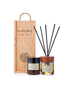 Набор Сладкий апельсин и Кедр Диффузор и аромасвеча Vanilla blanc