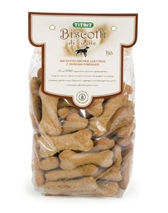 Лакомство для собак Печенье Бискотти с печенью говяжьей 0,35 кг Titbit