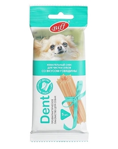 Лакомство для собак Dent Снек жевательный для мелких пород со вкусом говядины 1 шт 0,035 кг Titbit