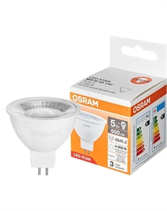 Лампа светодиодная GU5.3 5 Вт/840 нейтральный белый свет Osram