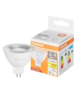 Лампа светодиодная LSMR1650110 GU5.3 5 Вт/827 теплый белый свет Osram