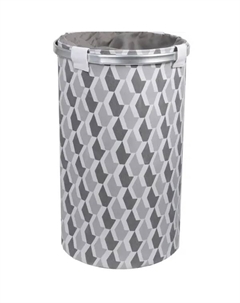 Корзина для белья Fixsen FX-1033A на завязках 80 л цвет серый