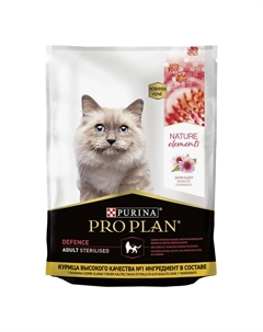 Корм для кошек Nature elements для стерилизованных, с курицей сух. 200г Purina pro plan