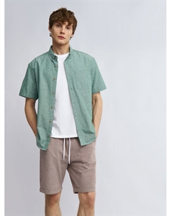 Трикотажные шорты из хлопка с отворотами Zolla