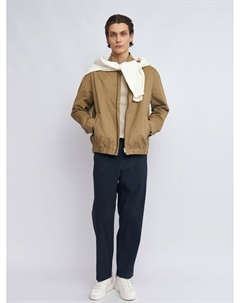 Брюки фасона Carrot из хлопка на резинке Zolla