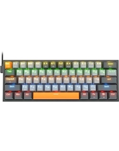 Клавиатура Fizz, USB, серый оранжевый Redragon