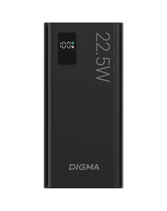 Внешний аккумулятор (Power Bank) Digma DGPF30A, 30000мAч, черный