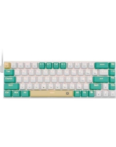 Клавиатура Vexx Pro GK-084, белый зеленый Defender