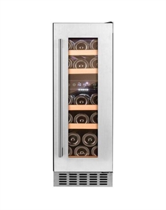 Винный шкаф однокамерный TEMPTECH OX30DX вместимость: 17 бутылок, серебристый Temptech