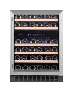 Винный шкаф однокамерный TEMPTECH WPX60DCS вместимость: 46 бутылок, серебристый/черный Temptech