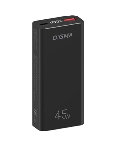 Внешний аккумулятор (Power Bank) Digma DGPF10E, 10000мAч, черный