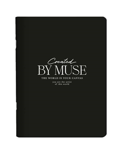 Тетрадь общая Muse, 165x220мм, 48л, клетка, черный Be smart