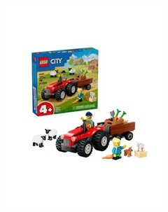 Конструктор Красный трактор с прицепом и овцами CITY 60461 Lego