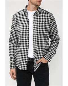 Хлопковая рубашка в клетку с карманом Blend