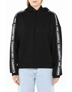 Худи хлопковое с логотипом на рукавах Karl lagerfeld