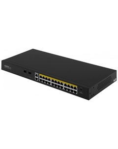 Коммутатор Netis P124GH (L2), 24x100 Мбит/с, 2x1 Гбит/с, 1xКомбо 1000BASE-T/SFP, 1SFP 24PoE 24PoE+, 360W
