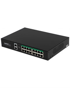 Коммутатор Netis P116GC (L2), 18x1 Гбит/с, 16PoE+ 240W, неуправляемый