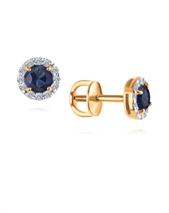 Серьги из золота Адамас