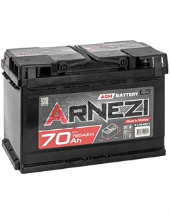 Автомобильный аккумулятор 70 Ач обратная полярность L3 Arnezi