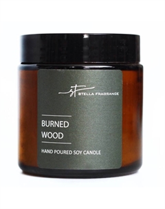 Свеча в банке STELLA FRAGRANCE Burned Wood 6х6,5см 30ч/г ароматизированная Нет марки