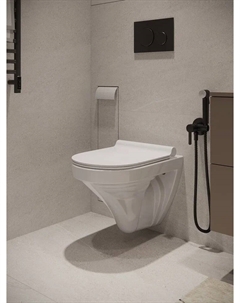 Унитаз подвесной AT06100 безободковый, с сиденьем микролифт, белый Agger