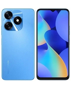 Смартфон Tecno Spark 10, 6.56" 1612x720 IPS, MediaTek Helio G37, 4Gb RAM, 128Gb, 3G/4G, NFC, Wi-Fi, BT, 2xCam, 2-Sim, 5000 мА⋅ч, USB Type-C, Android 13, синий