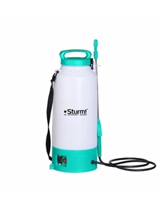 Садовый опрыскиватель STURM! GS8210B, длина шланга 1.2 м, наплечный, аккумуляторный, бак 10 л, белый/голубой (GS8210B) Sturm!