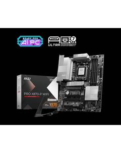Материнская плата PRO X870-P WIFI, AM5, AMD X870, 4xDDR5 DIMM, PCI-Ex16, 4SATA3, 7.1-ch, 5GLAN, 6 USB 3.2, 3 USB Type-C, HDMI, Type-C DP, ATX, Retail Msi