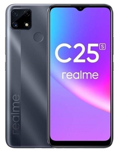 Смартфон Realme C25s, 6.5" 1600x720 IPS, MediaTek Helio G85, 4Gb RAM, 64Gb, 3G/4G, NFC, Wi-Fi, BT, 3xCam, 2-Sim, 6000 мА⋅ч, USB Type-C, Android 11, серый
