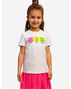Футболка для девочки, Белый Playtoday