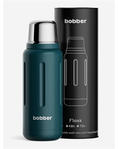 Термос вакуумный для напитков Flask 770 мл пробка с каналами для налива, тепло до 36 часов, темно-бирюзовый, Синий Bobber
