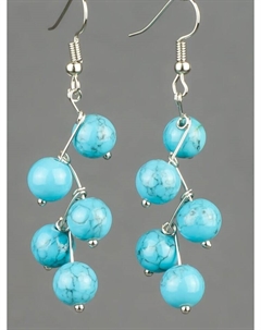 Серьги Бусики-колечки