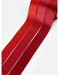 Атласная лента, набор 3 шт., 50 мм, 23±1 м, красная, бордовая Арт узор