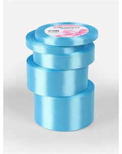 Набор атласных лент, 5 шт., 6/10/20/40/50 мм, 23±1 м, голубой Арт узор