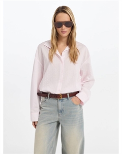 Рубашка из вискозы в тонкую полоску Love republic