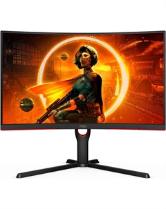 Монитор 27" C27G3U 1920x1080, 165Hz, 1 ms, 178°/178°, 250 cd/m, 80M:1, 2*HDMI 1.4, VA, изогнутый, Black-Red Aoc