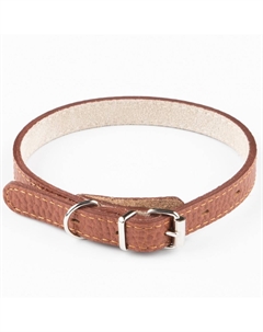 Ошейник для собак из натуральной кожи прямой, коричневый 33-40см Mr.kranch