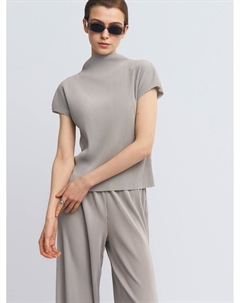 Футболка из фактурной ткани с коротким рукавом Zolla